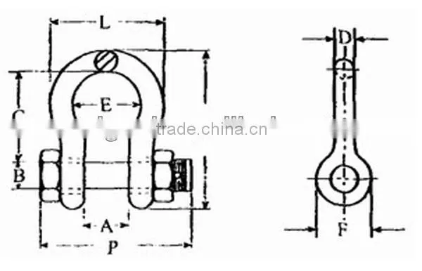 hot sale stainless steel straight shackle