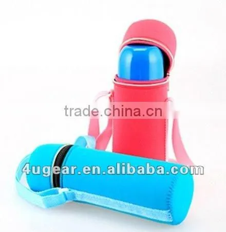 Promotional fashion sports neoprene water bottle cooler with handle