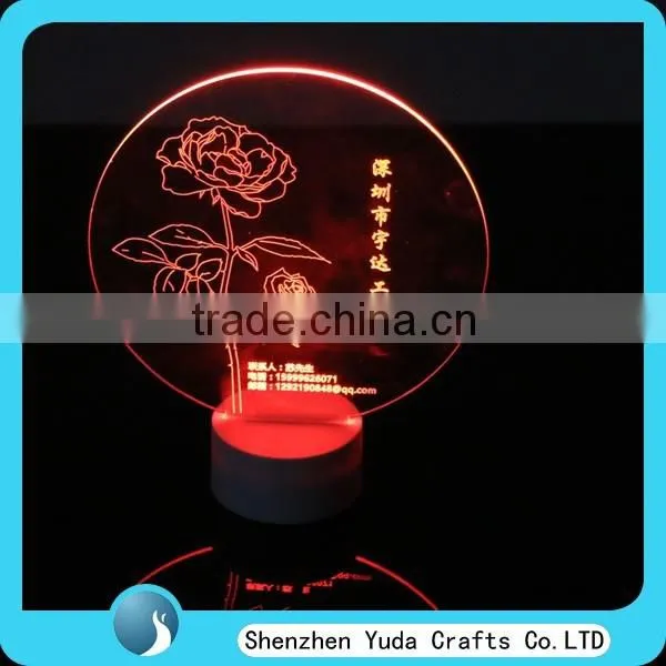 LED Acrylic Light Up Sign Desk Model Night Light Laser Engraving Acrylic Sign With LED