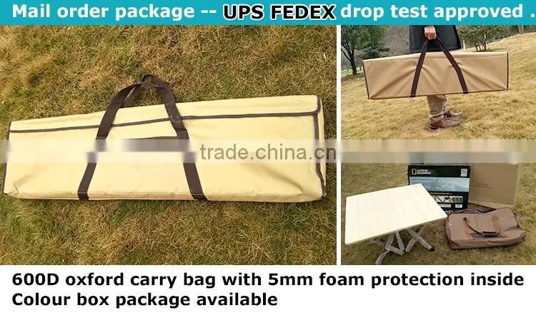China height adjustable folding bamboo table outdoor use supplier