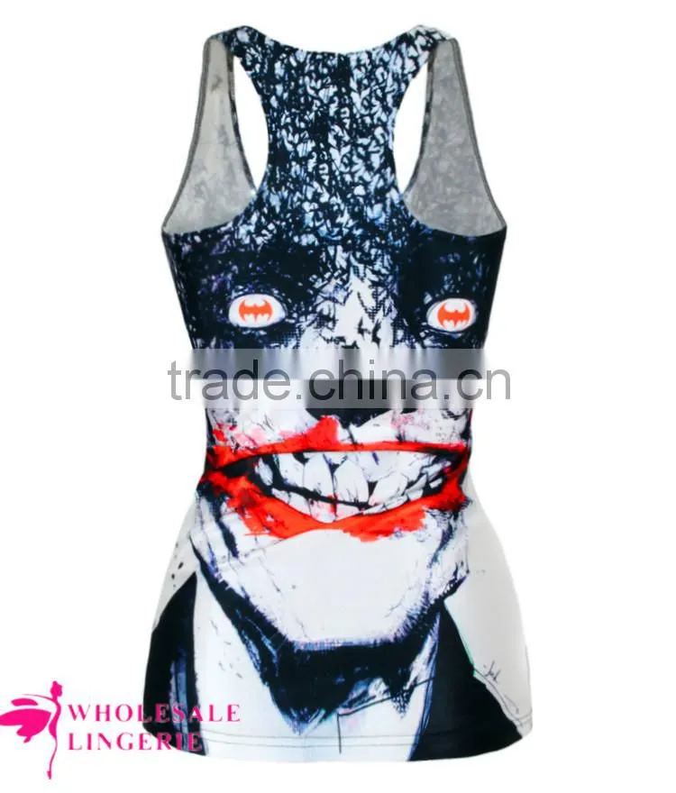 Black Horror Womens Zombie Printed Tank Top BX013 workout tank top