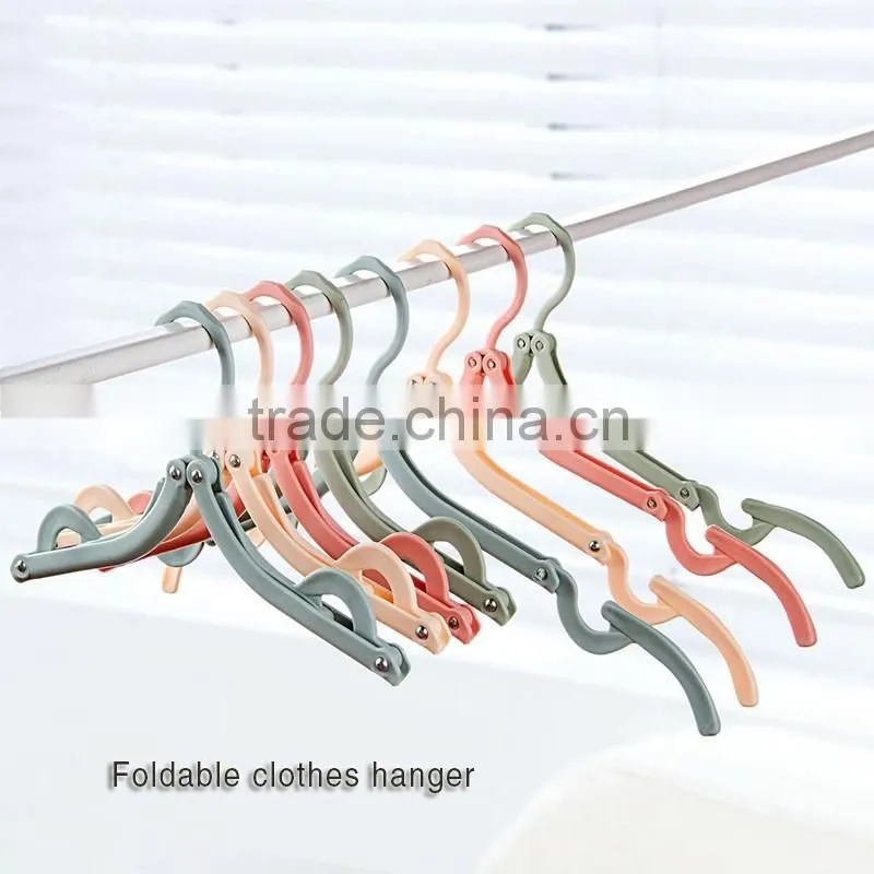 Travel Cloth Hanger Folding Magic Outdoor Travelling Hanger Plastic Clothese Dryer Pants Hanger Trousers Hanger