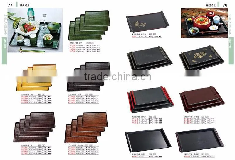 plastic all-purpose serving tray with various sizes