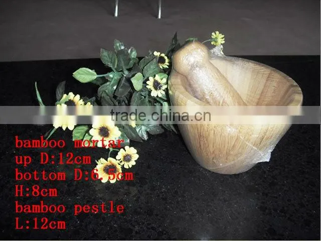 Bamboo mortar and pestle