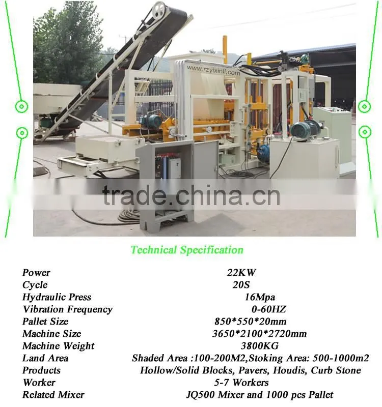 construction equipment cement block making machine prices