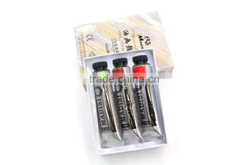 12x40ml good quality oil paint set factory made in china