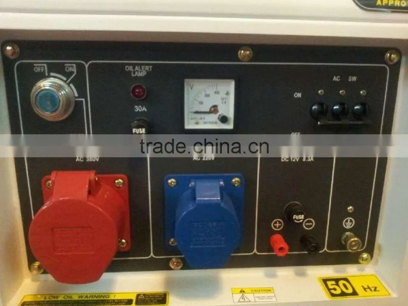 220V-380V super slient and large power 5kw diesel generator Set