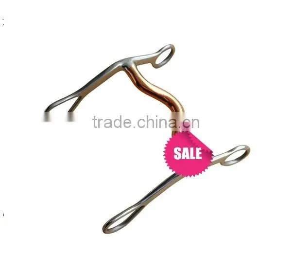 stainless steel horse curb bit with copper low port mouth(Type-069)