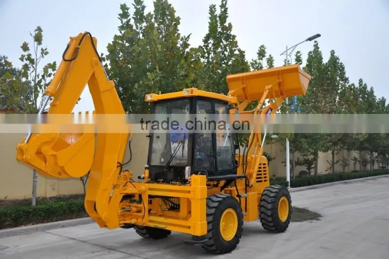 3-8ton backhoe loader with air condition and hammer line