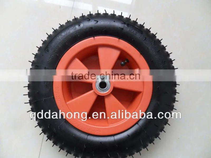 Rubber Tyre with Plastic Rim for Wheelbarrow 3.50-8