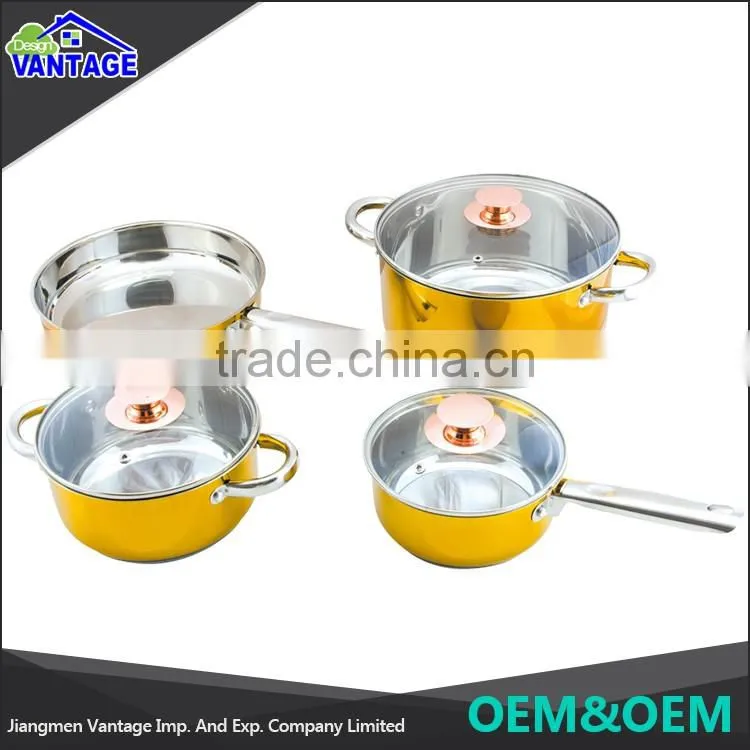 New Arrival 7 pcs Cooking Pot Sets of stainless cookware for wholesale