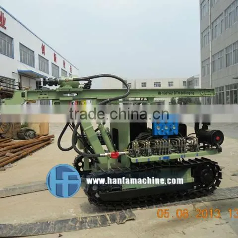 HF100YA2 rock drilling machine with DTH hammer, air compressor