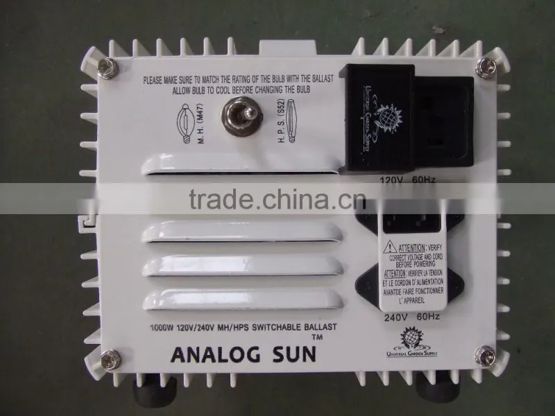 Hydroponics 1000W HPS / MH Grow Light Switchable Magnetic Ballast for Plant Growth
