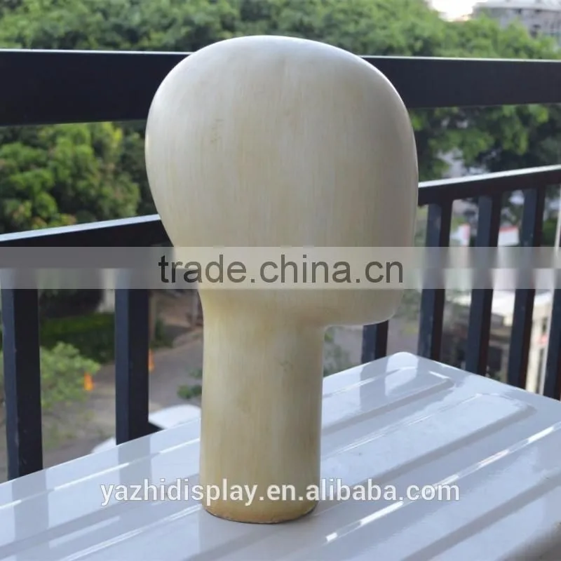 High quality abstract wooden grain mannequin head unisex for hat display