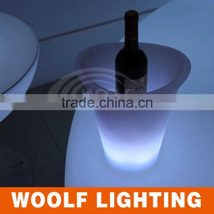 PE Plastic 16 Color Changing Rechargeable Waterproof Bar Led Ice Bucket For Beer