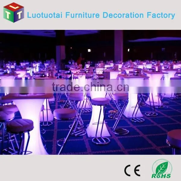 square led table/illuminated glowing led furniture/16 color change led bar table
