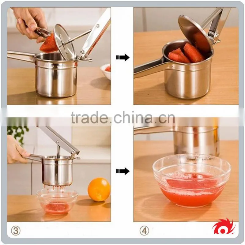 Easy to clean Kitchen Stainless Steel Lemon Fruit manual juicer