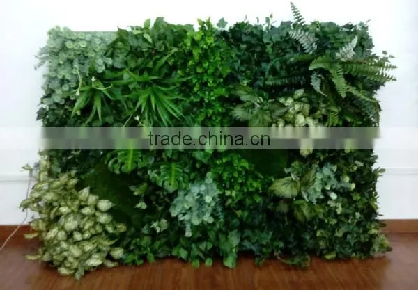 SJLJ013360 direct selling artificial leaves wall / fake plastic grass wall for wall decoration