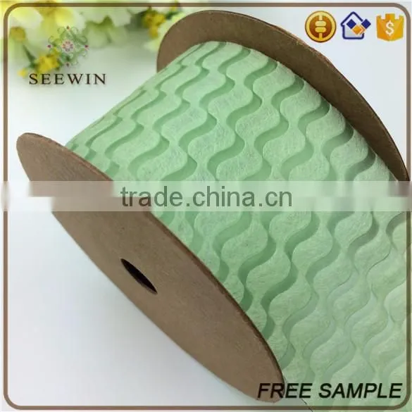 beautiful decoration non-woven waved wired ribbon