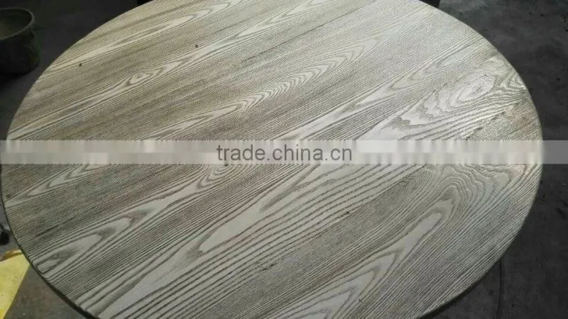Fiberglass clay wooden look outdoor garden furniture set