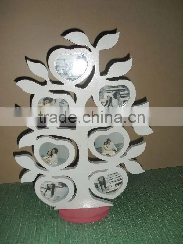 watch shape painted & carved wooden photo ,picture frame