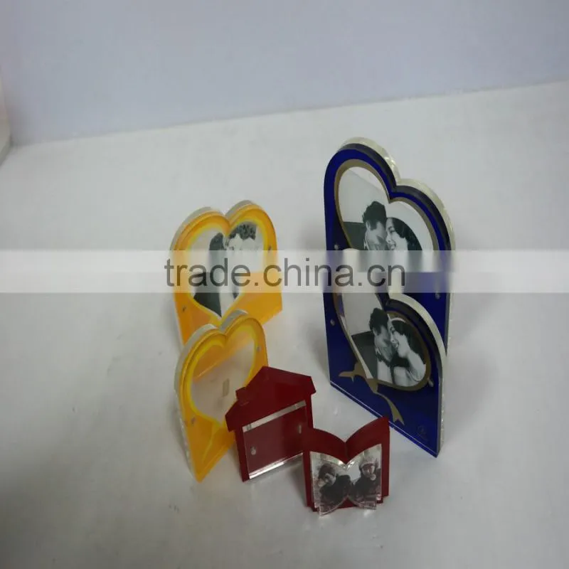Customize v shape acrylic funia photo frame