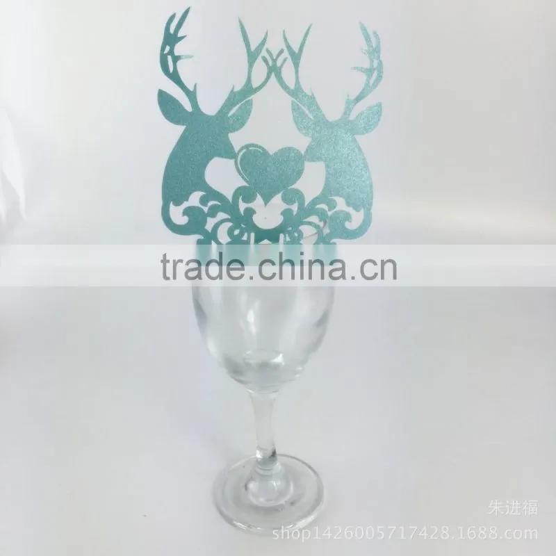 party favors supplier wine glass card laser cut wedding place card