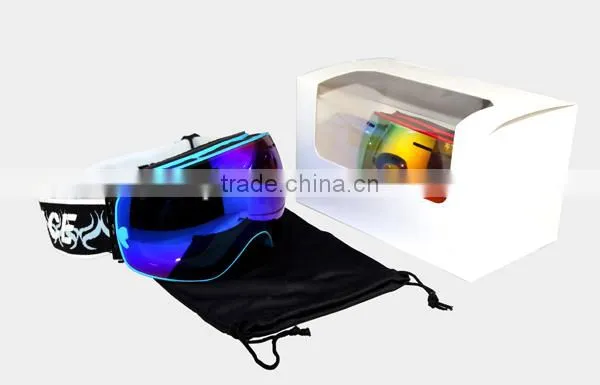 TPU frame and smoke REVO red lens snowboard goggles