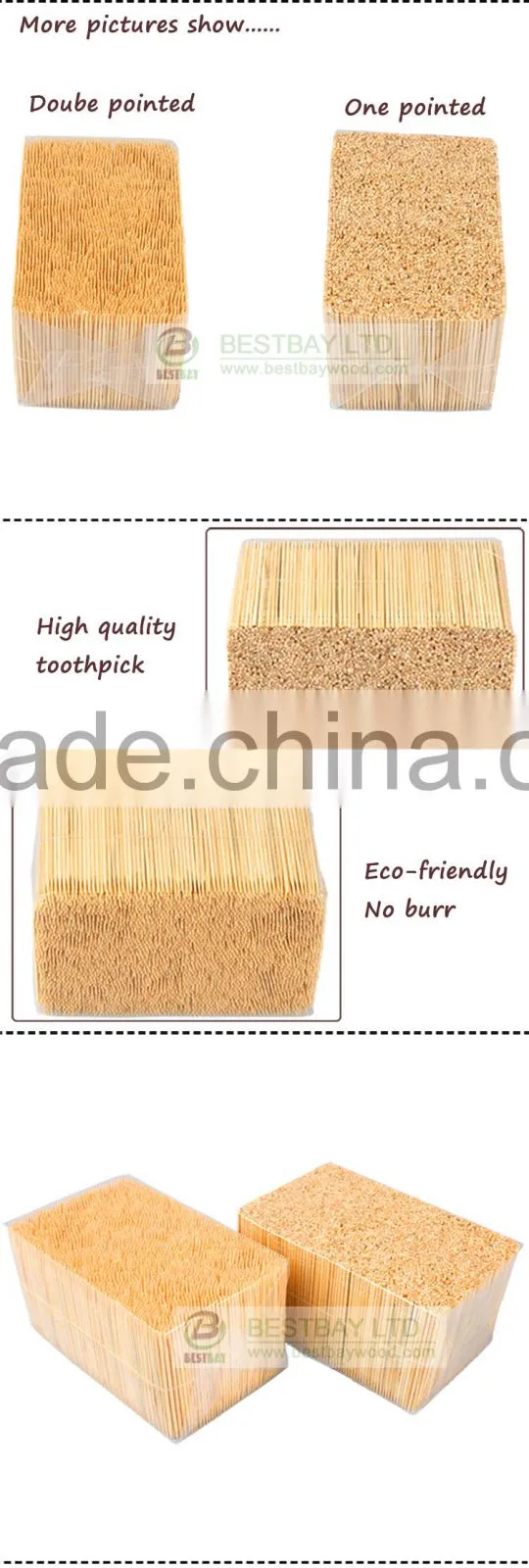 Double pointed bamboo toothpick