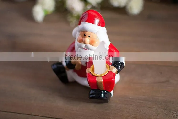 lovely ceramic Santa Claus candle holder