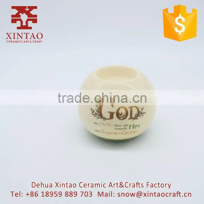 Fine square ceramic candle holder for Thanks Giving Day