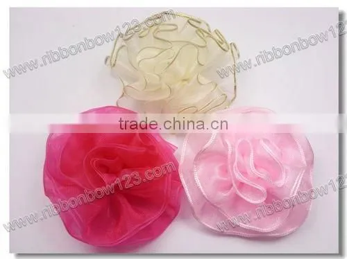 hongkong ribbon flower bow,clothing ornament,