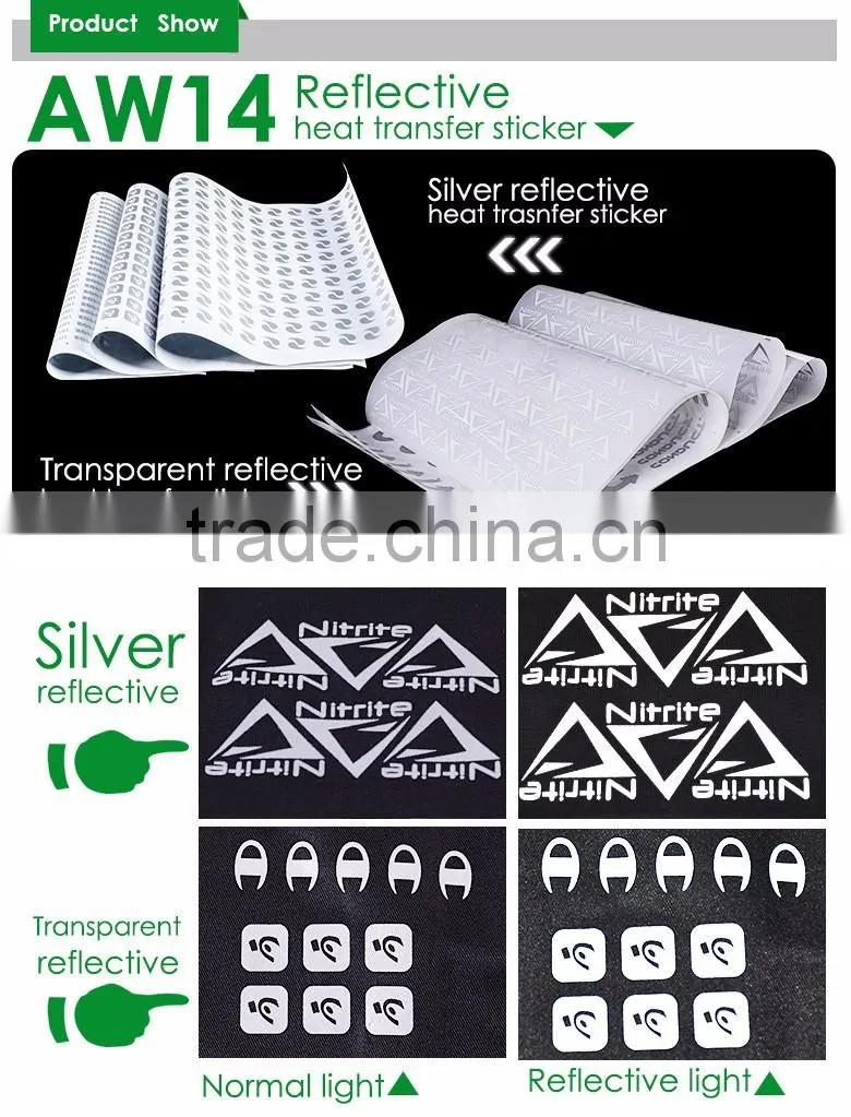QingYi fabric heat transfer stickers with reflective effect