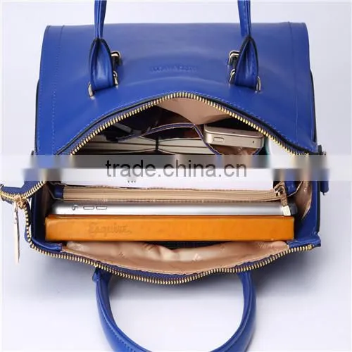 Luxury blue color women purses handbags tote bag 2016