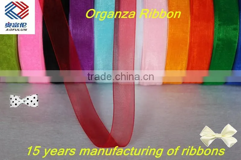 Wide Satin Edge Organza Ribbon for Garment Decoration