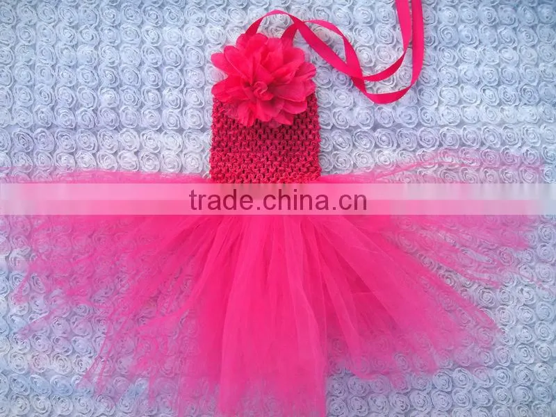 Newest ballet tutu crochet top tutu lined