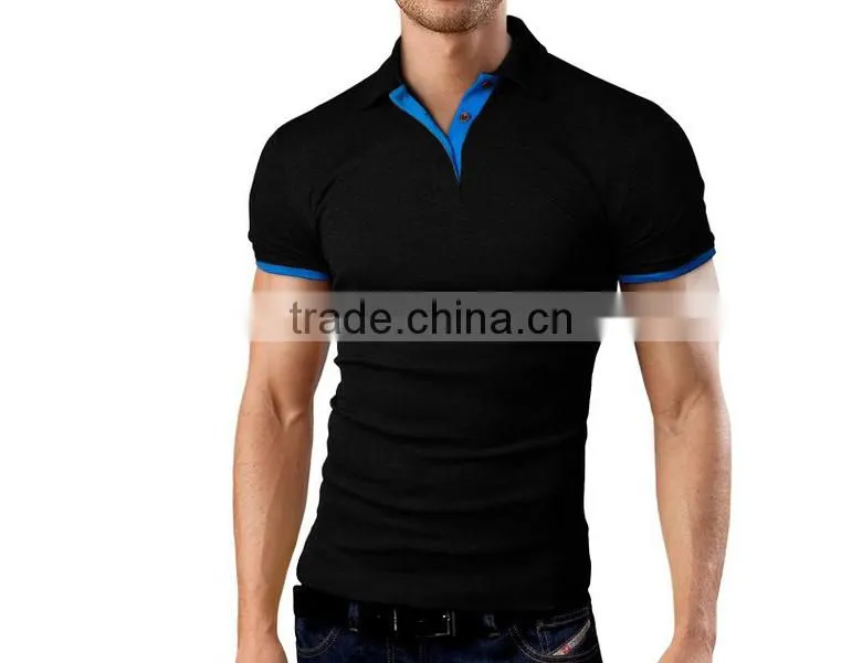 Men fashion design Slim Fit contrast bulk polo shirts