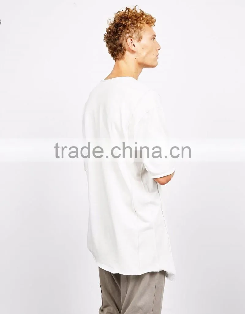 MGOO 2017 OEM Plus Size American Apparel Newest Fashion Plain White T-shirt Custom Cotton Street Style