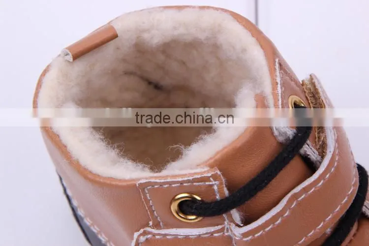2014 wholesae Baby toddler shoes baby winter boots infant boys leather boots