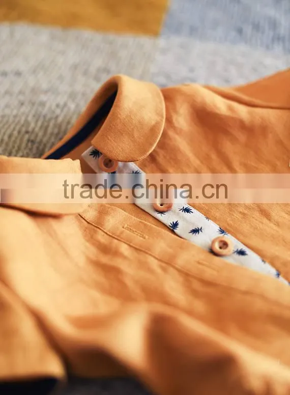 Classic Peter Pen Collar Mustard Linen Girl Child Dress Doild Kid Dress