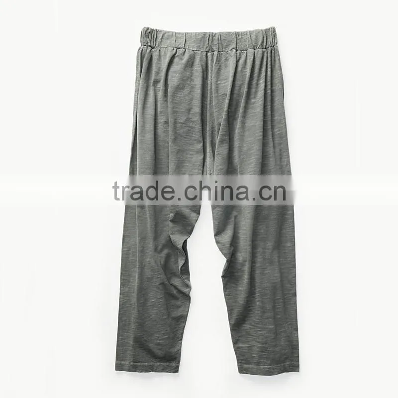 Comfy all cotton drop crotch fit easy drawstring waist womens harem pants