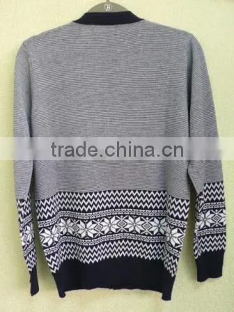 The deep V neck button emboridery cardigan casual men knitted sweater men (Maco Johnston)