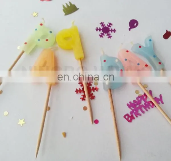toothpick letter candle set/ pick candles