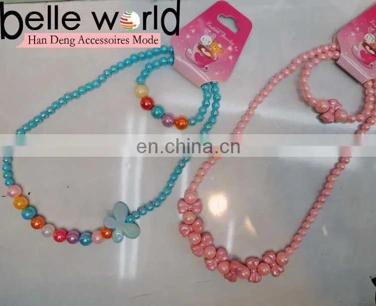 fashion children's beaded necklace and bracelet sets