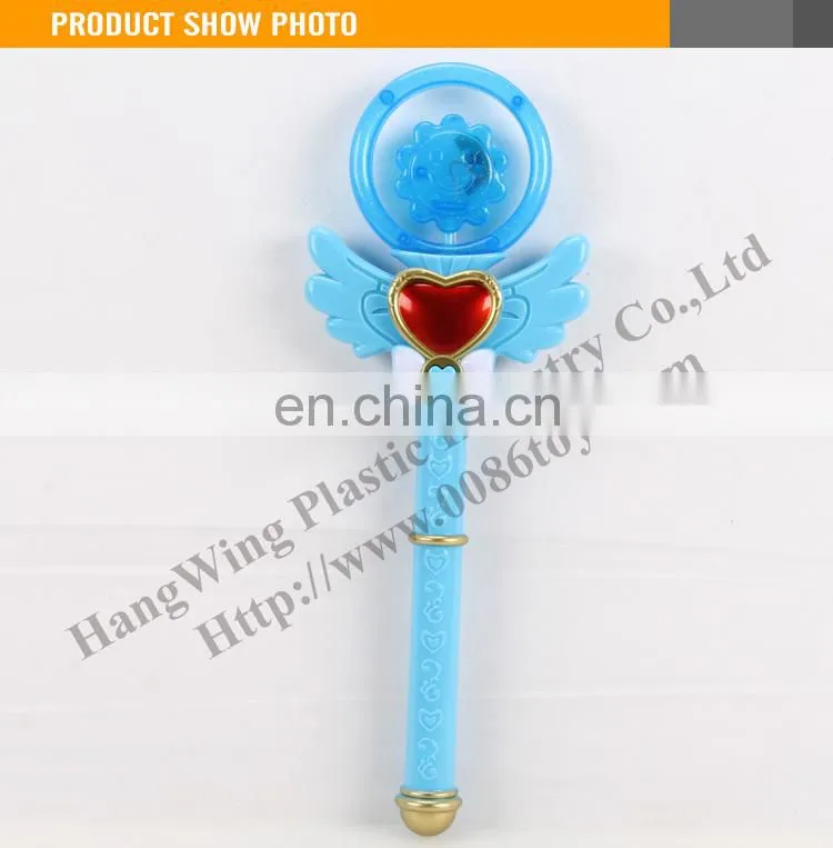 Funny plastic toy 34CM led flashing light stick with light and music magic fairy stick