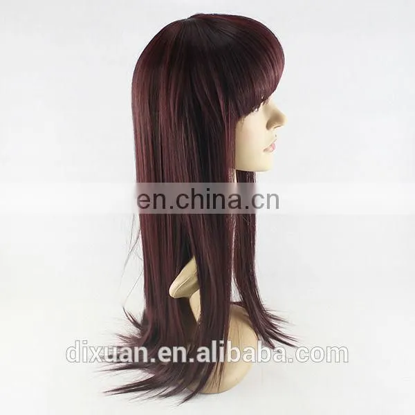 Wholesale hot sale full machine made wig with Bangs