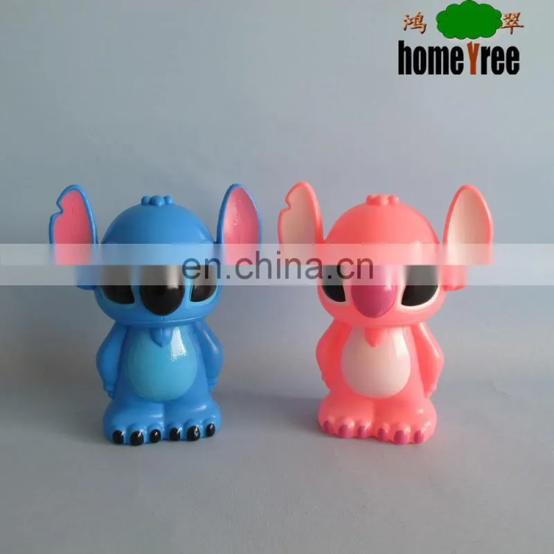 Stitch Cartoon Two Color Plastic Bank Coin Plastic Money Box Cute Children Palstic Bank Coin
