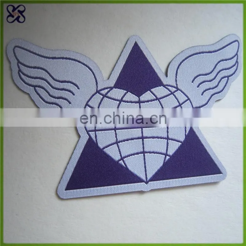 white and red rose badge/letter patches for clothing