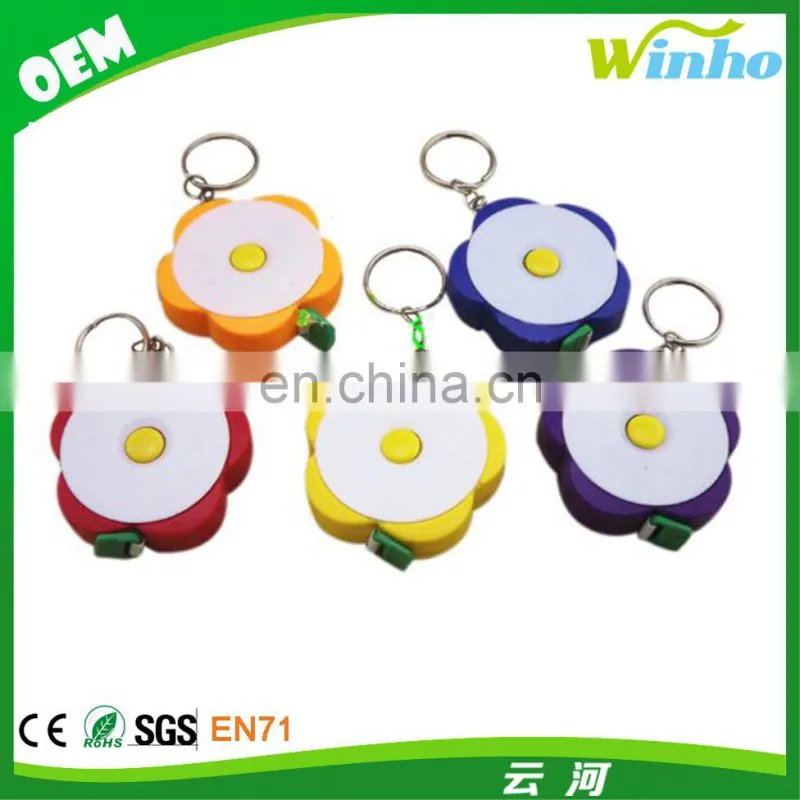 Winho aspire cute flower shape tape measure keychain