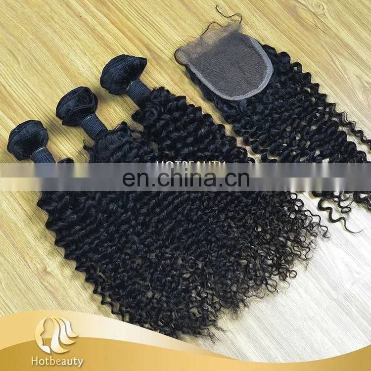 No Synthetic Malaysian Human Hair Bundles Deep Curly Made In China